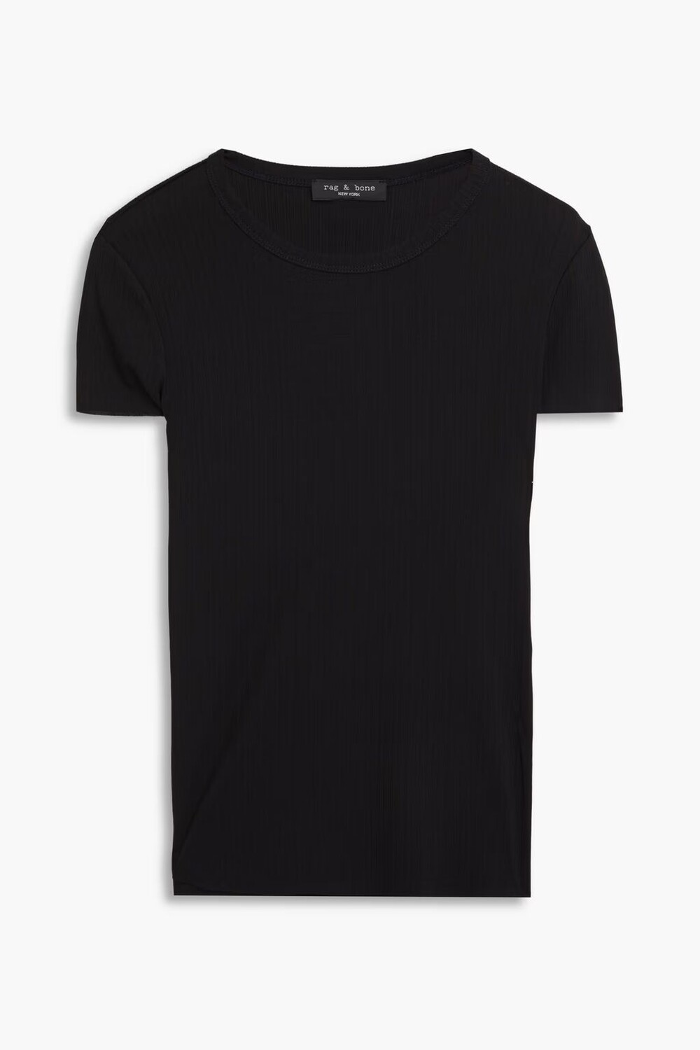 

Футболка Zoe из джерси в рубчик Rag & Bone, черный