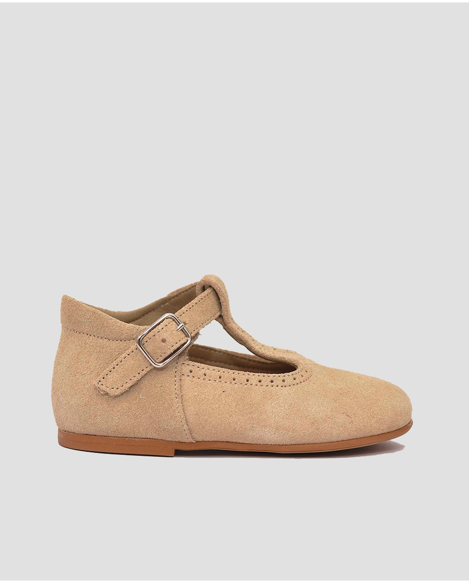 цена Гладкая детская обувь из светло-коричневой замши с пряжкой Mr. Mac Shoes, коричневый