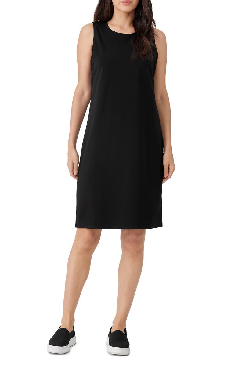 

Трикотажное платье-майка из органического хлопка EILEEN FISHER, черный