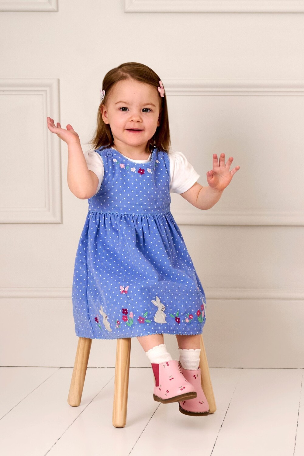 

Платье из вельвета Jojo Maman Bébé, синий