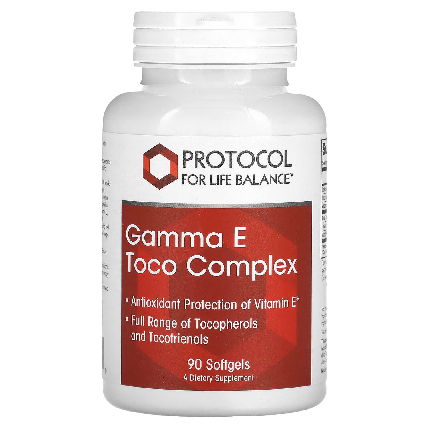 

Gamma E Toco Complex, 90 мягких таблеток, Protocol for Life Balance