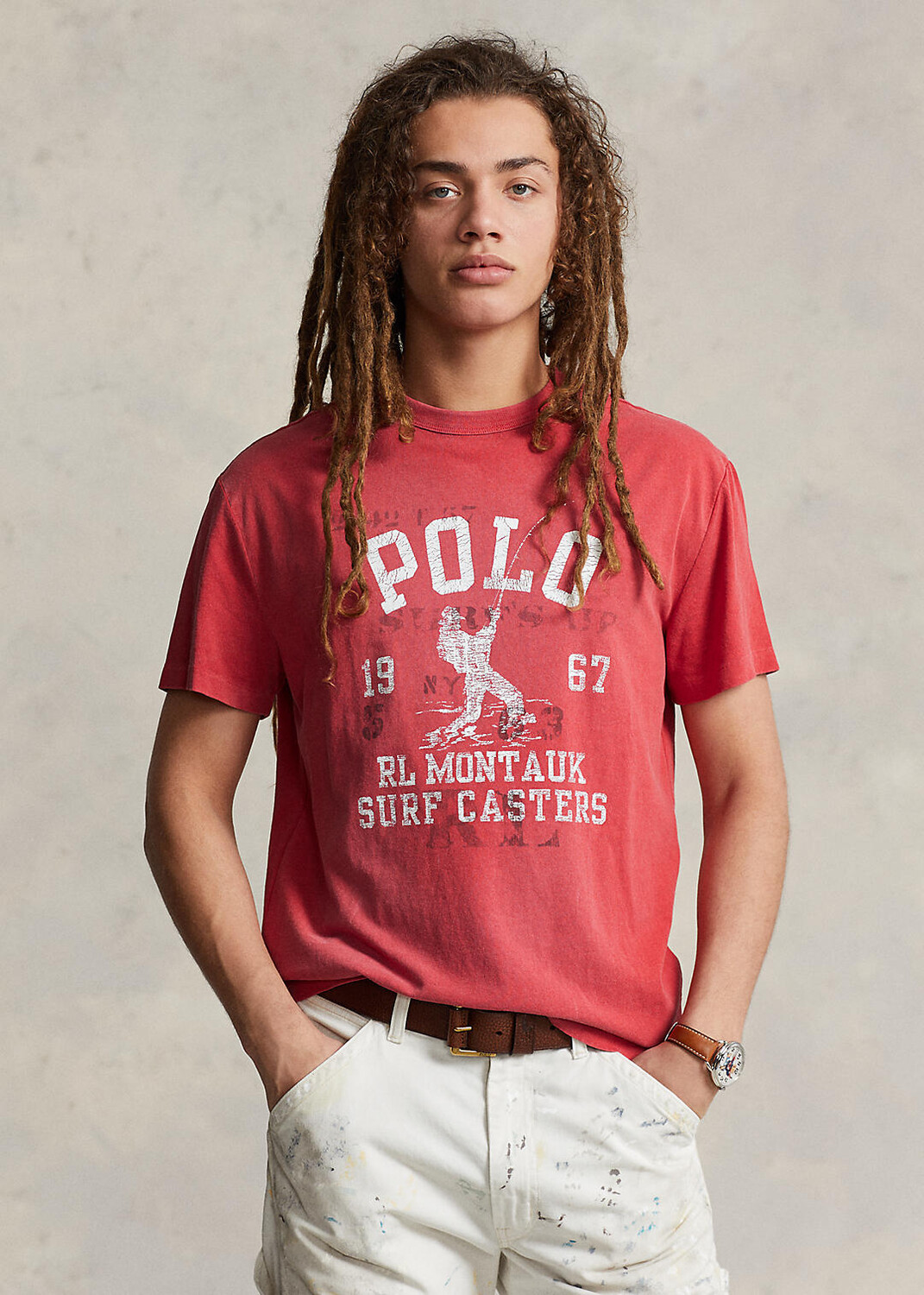 

Футболка классического кроя из джерси с рисунком Ralph Lauren
