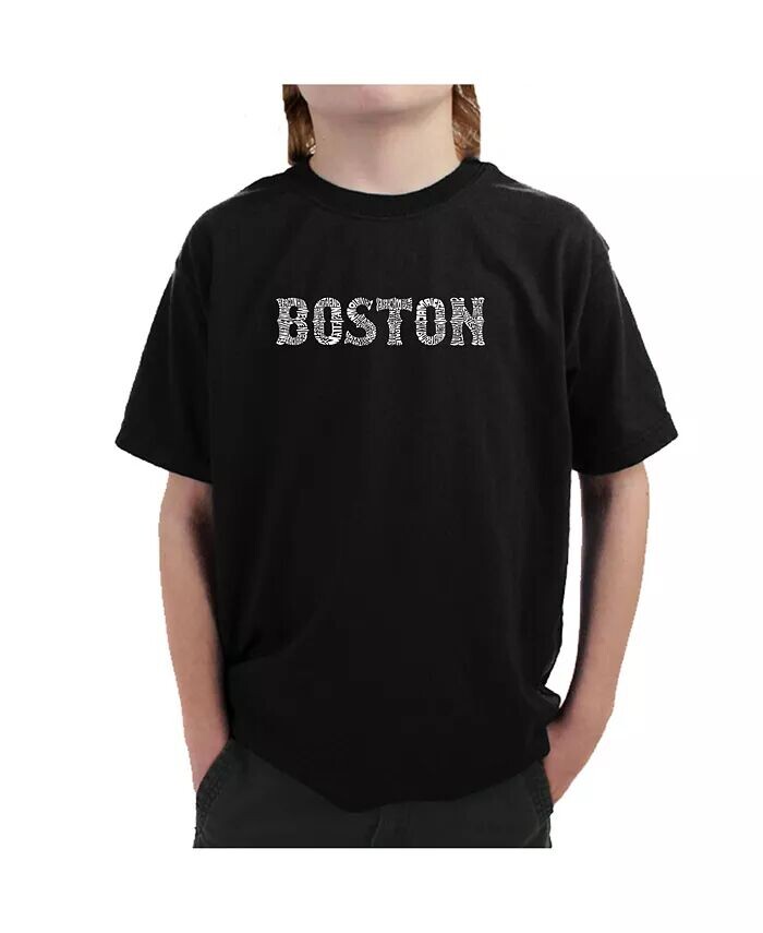 

Футболка с рисунком Word Art для мальчика - BOSTON NEIGHBORHOODS La Pop Art, черный