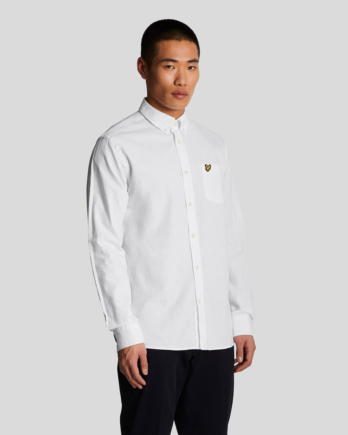 

Рубашка на пуговицах из хлопкового льна Lyle & Scott, белый