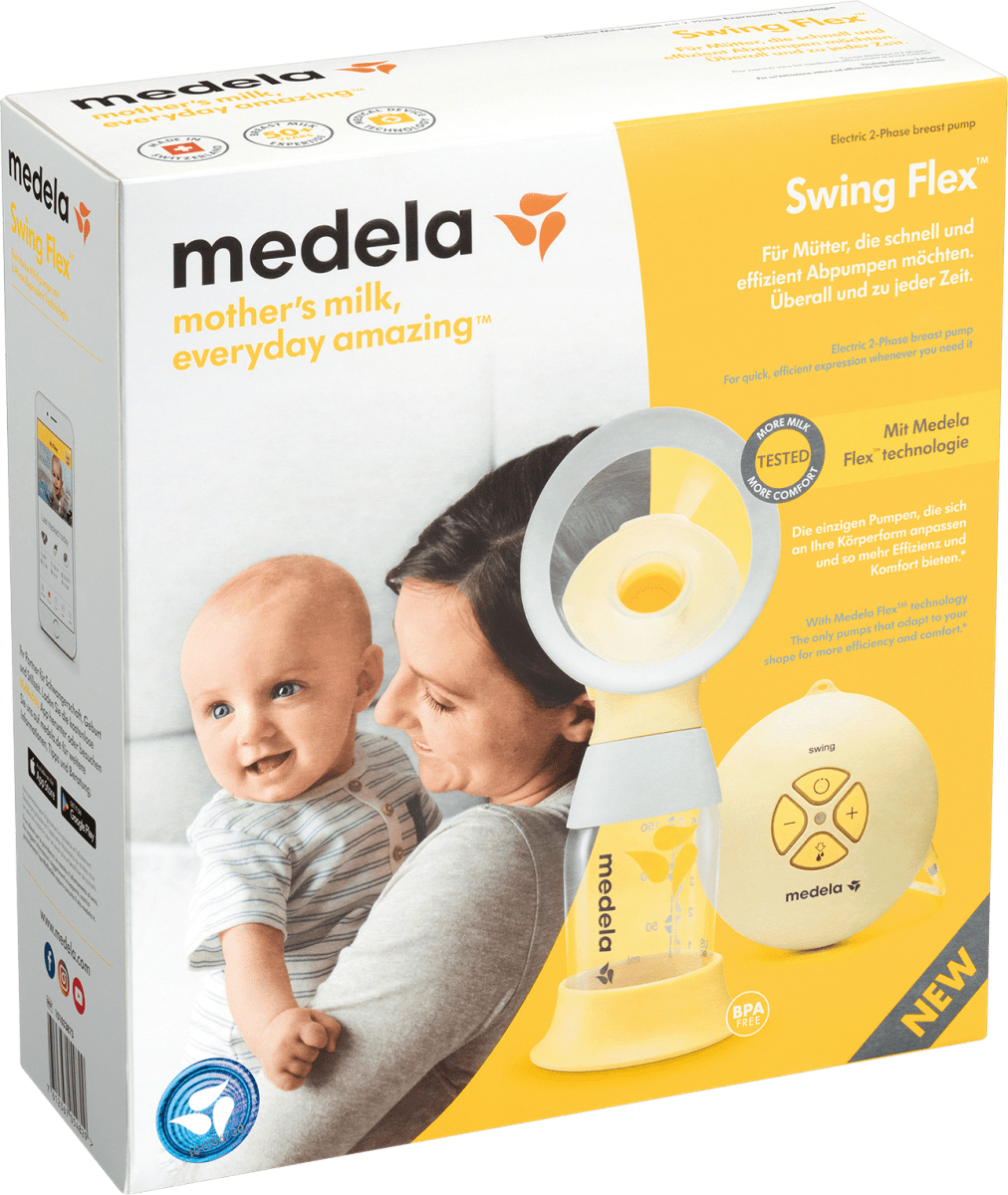 одежда для беременных medela топ бюстье easy expression для сцеживания и молокоотсос двойной swing maxi flex Молокоотсос электрический Swing Flex 1 шт. Medela