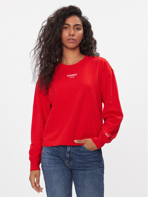 

Укороченная толстовка Tommy Jeans, красный
