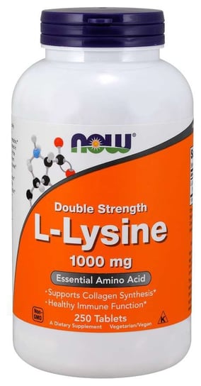 Now Foods, L-лизин 1000 мг - 250 таблеток now foods l лизин двойная концентрация 1000 мг 100 таблеток