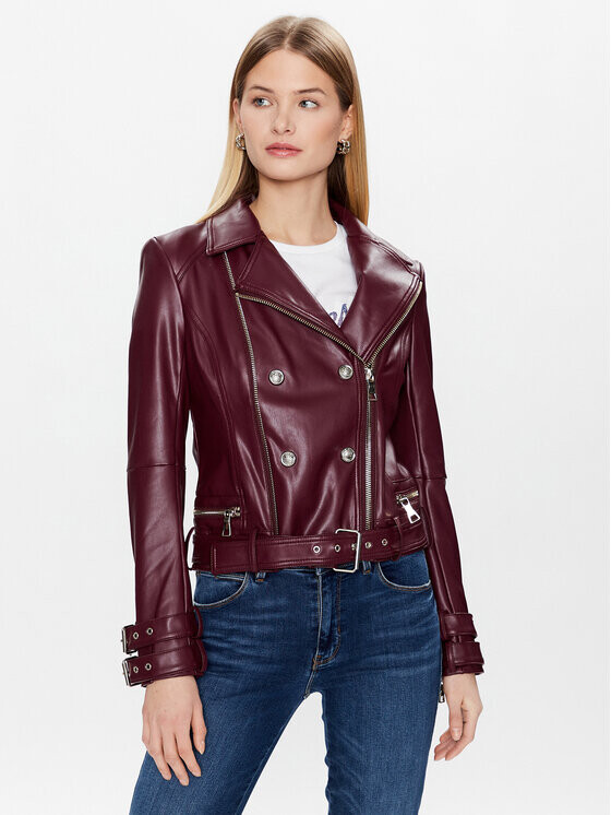 

Куртка из искусственной кожи, стандартного кроя Guess, красный