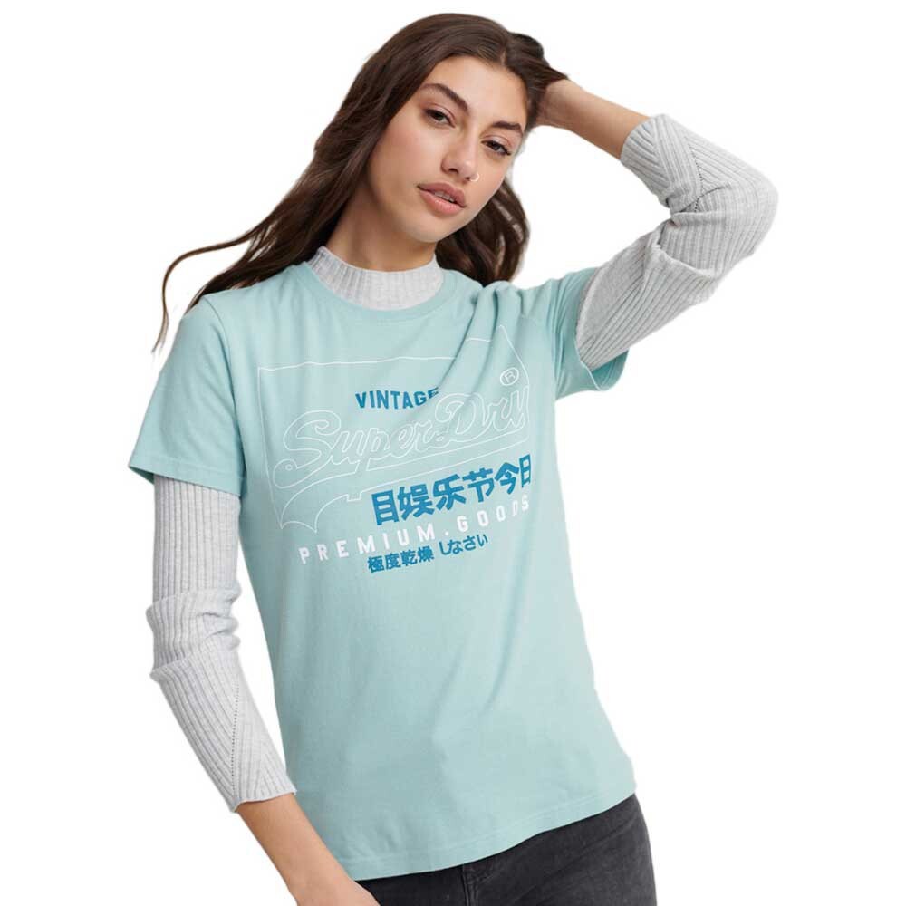 

Футболка Superdry Premium Goods Outline, синий