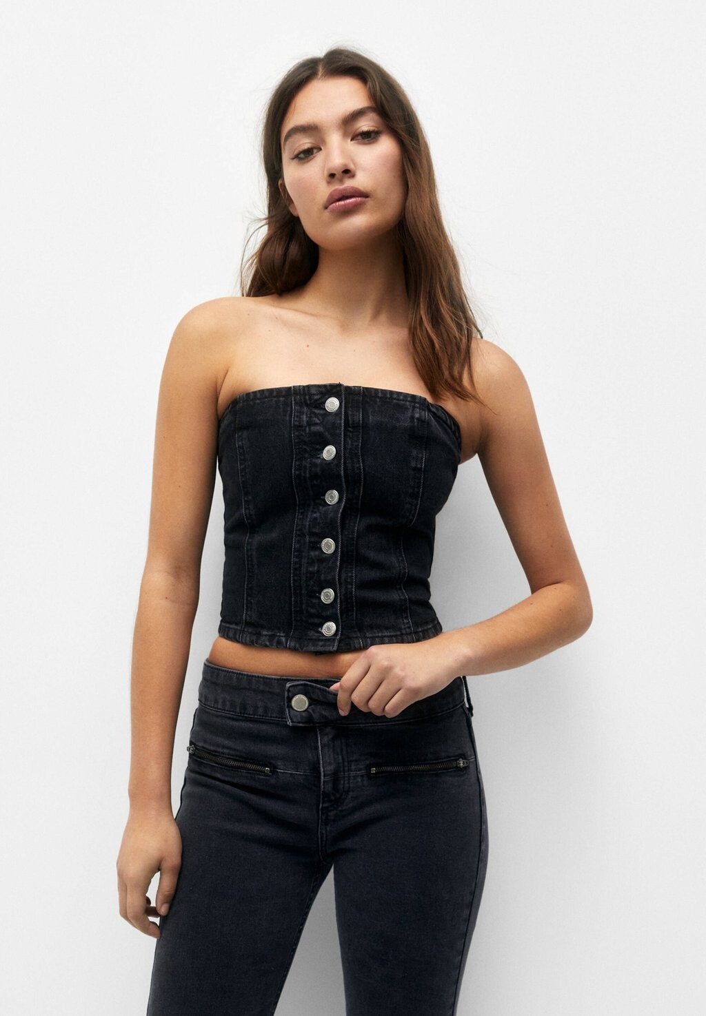 

Топ PULL&BEAR, черный