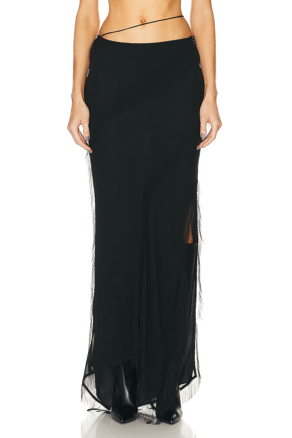 

Юбка Acne Studios Leg Slit Low Rise, черный