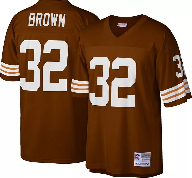 

Мужская футболка Mitchell & Ness Cleveland Browns Jim Brown № 32 1963 года.