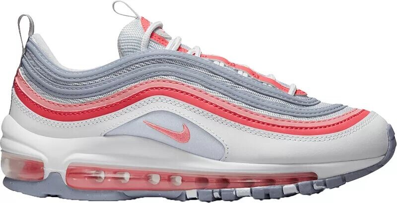 Детские кроссовки Nike Air Max 97 для начальной школы, белый/коралловый брелок планета разнообразия коралловый белый