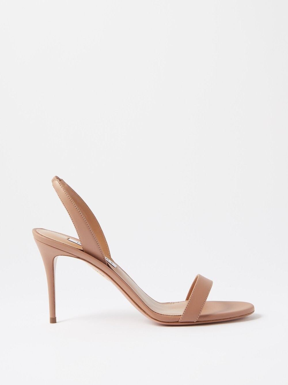 Сандалии so nude 85 из кожи металлик Aquazzura, бежевый