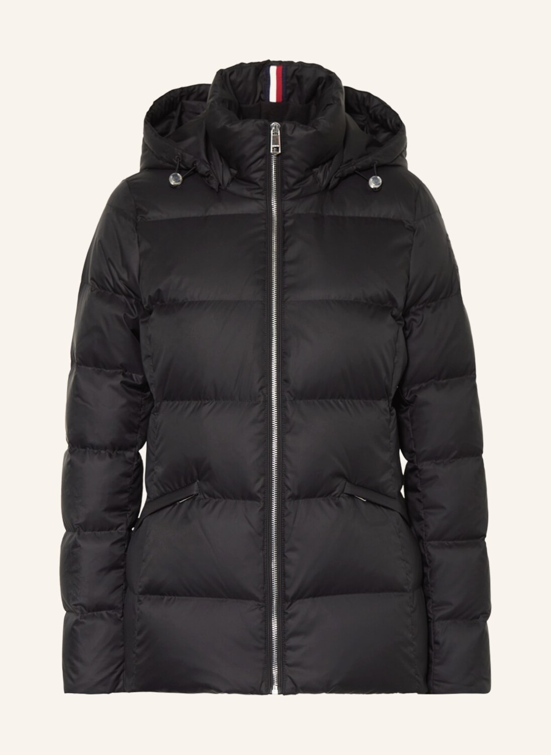 

Пуховик TOMMY HILFIGER mit abnehmbarer Kapuze, черный