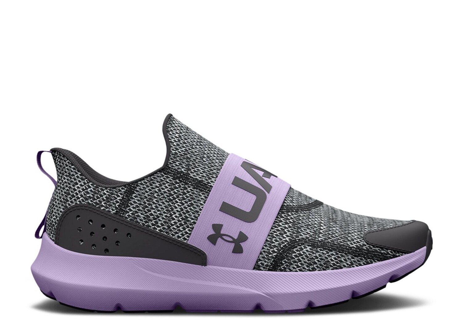 

Кроссовки Under Armour Surge 3 Slip Gs 'Jet Grey Nebula Purple', серый