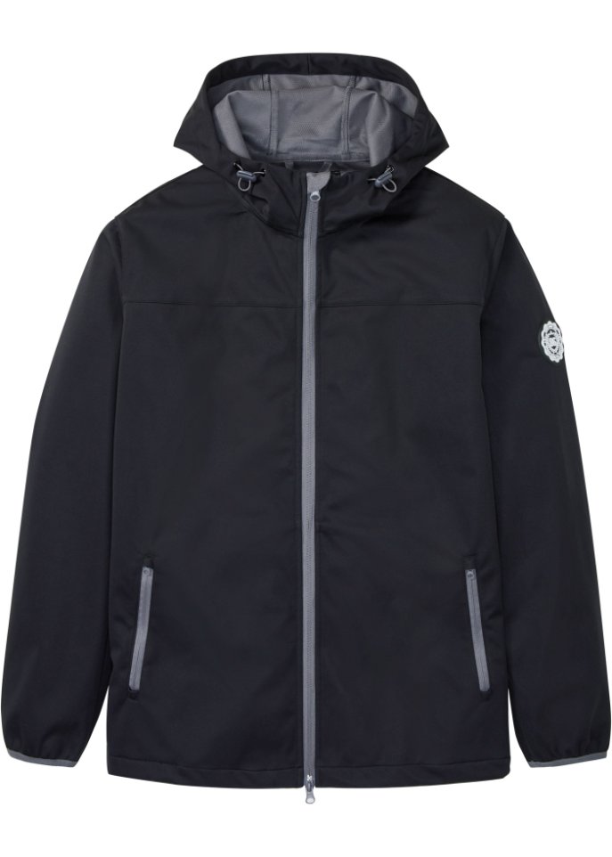 Легкая куртка из софтшелла Bpc Bonprix Collection, черный куртка из софтшелла со светоотражающими деталями bpc bonprix collection серый