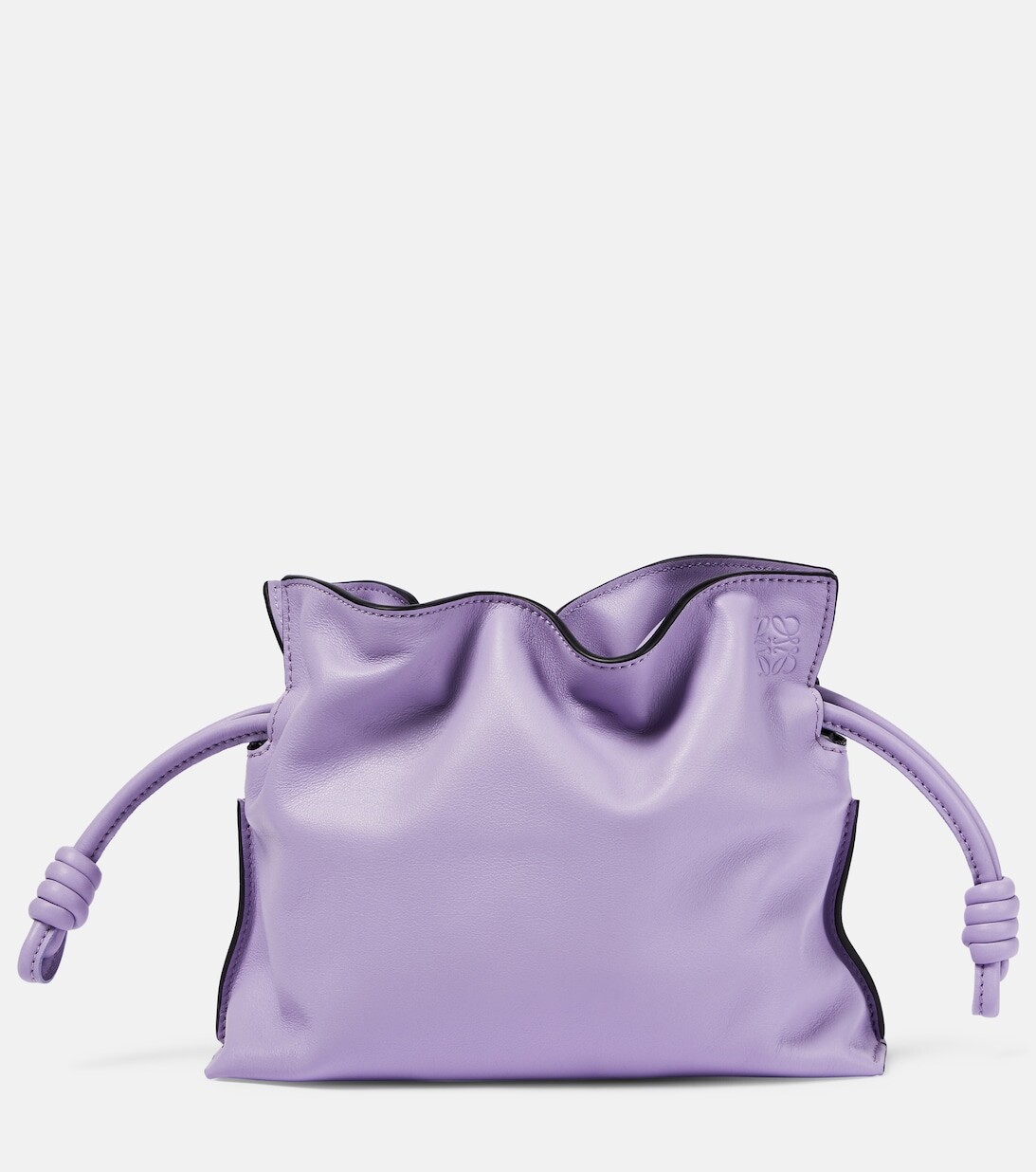 

Кожаный клатч Flamenco Mini Loewe, фиолетовый