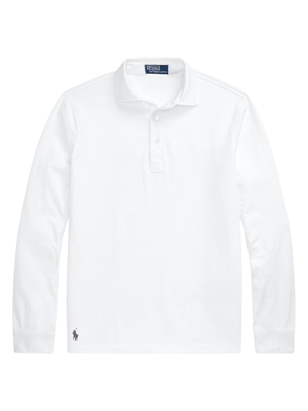 

Хлопковая рубашка-поло с длинными рукавами Polo Ralph Lauren, белый