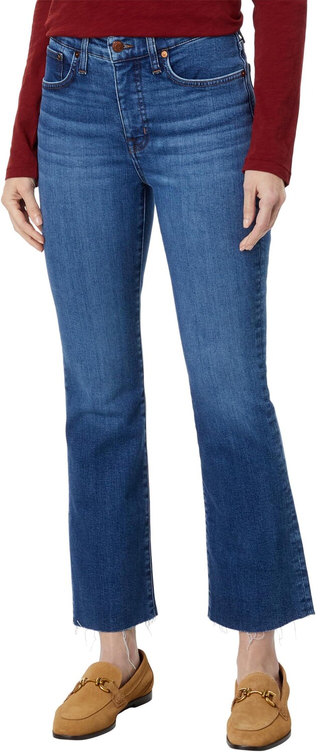 

Джинсы Kick Out Crop Jeans in Brinton Wash: Raw-Hem Edition Madewell, цвет Brinton Wash