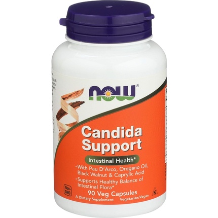 Candida Support 90 растительных капсул, Now