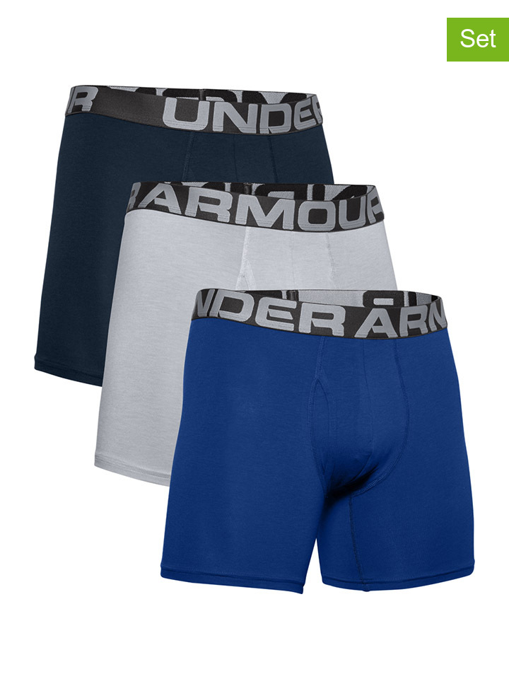 Боксеры Under Armour 3er-Set: Boxershorts, цвет Dunkelblau/ Blau/ Grau боксеры skiny 3er set boxershorts цвет blau türkis hellblau