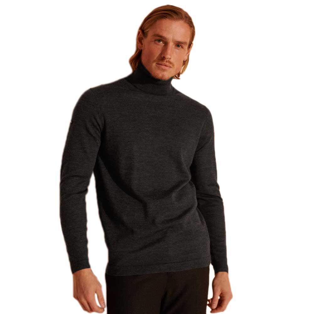 

Свитер Superdry Merino Rollneck, черный