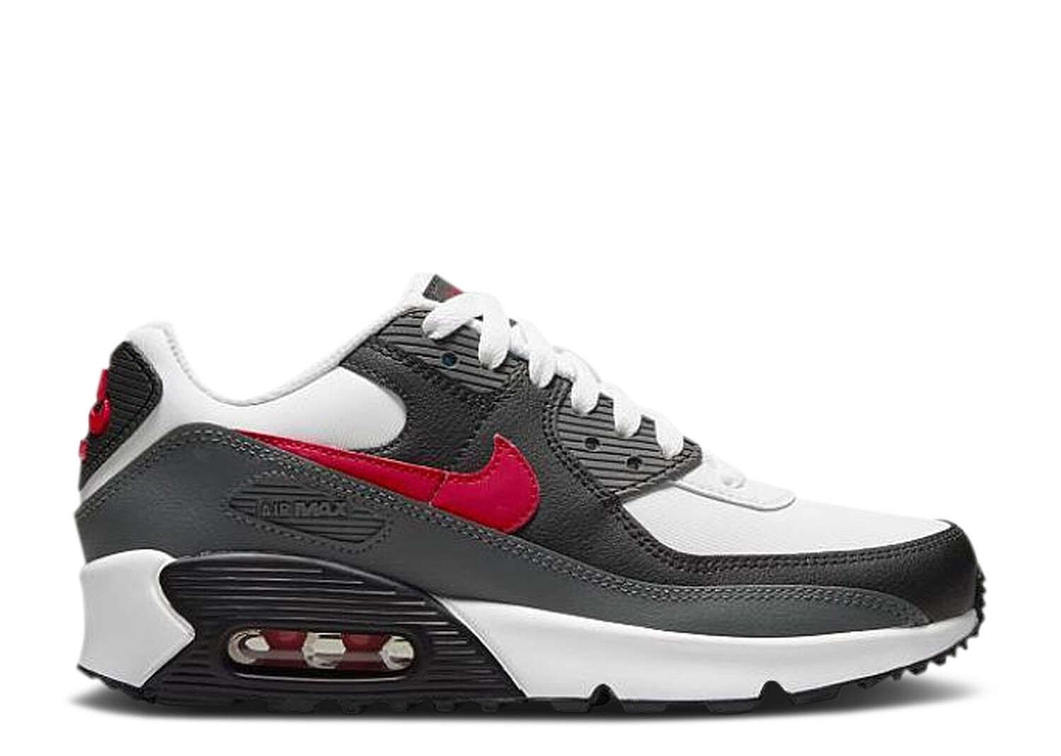 

Кроссовки Nike Air Max 90 Leather Gs 'Iron Grey University Red', белый