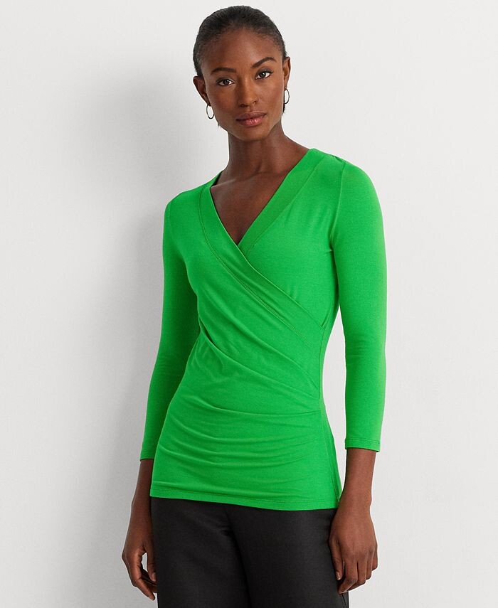 

Женский топ из джерси Lauren Ralph Lauren, зеленый