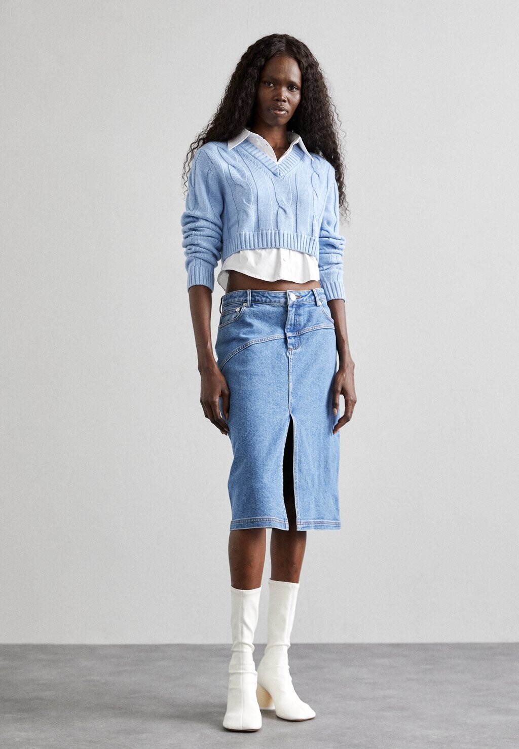 

Свитшот STAUD DUKE, цвет french blue/white