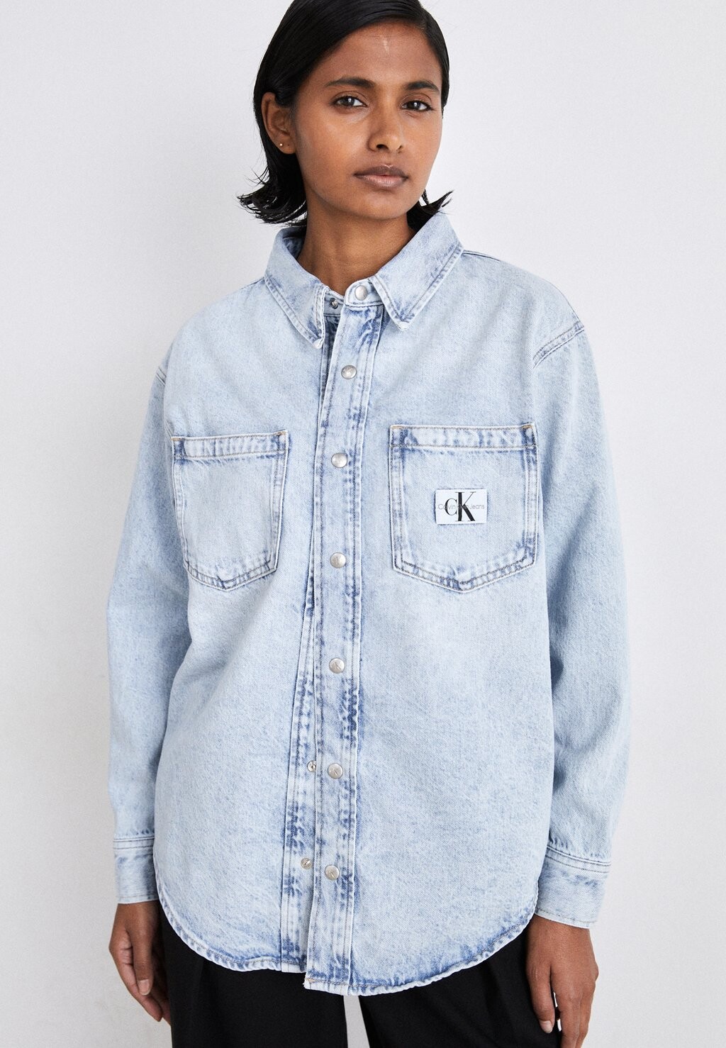 

Блузка-рубашка DAD Calvin Klein Jeans, цвет light blue