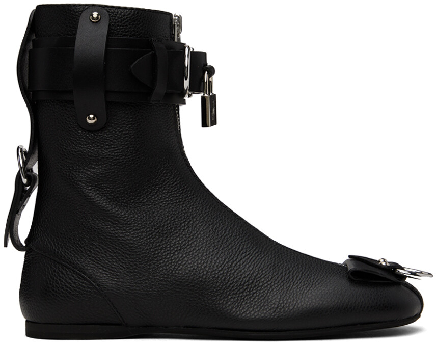 

Черные ботильоны с замком JW Anderson, Черный