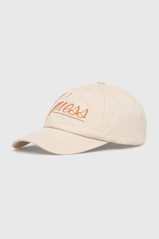 

Бейсболка из хлопка Guess, бежевый