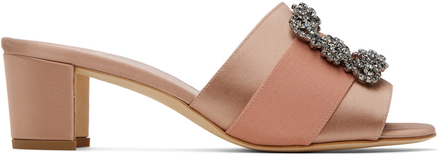 

Бежевые сабо Martanew среднего размера Manolo Blahnik