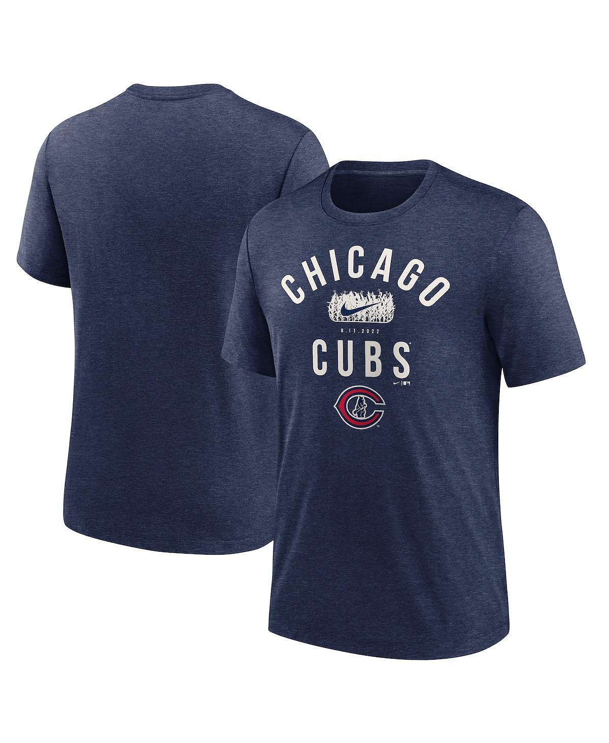 Мужская футболка темно-синего цвета Chicago Cubs 2022 Field of Dreams Lockup Tri-Blend Nike