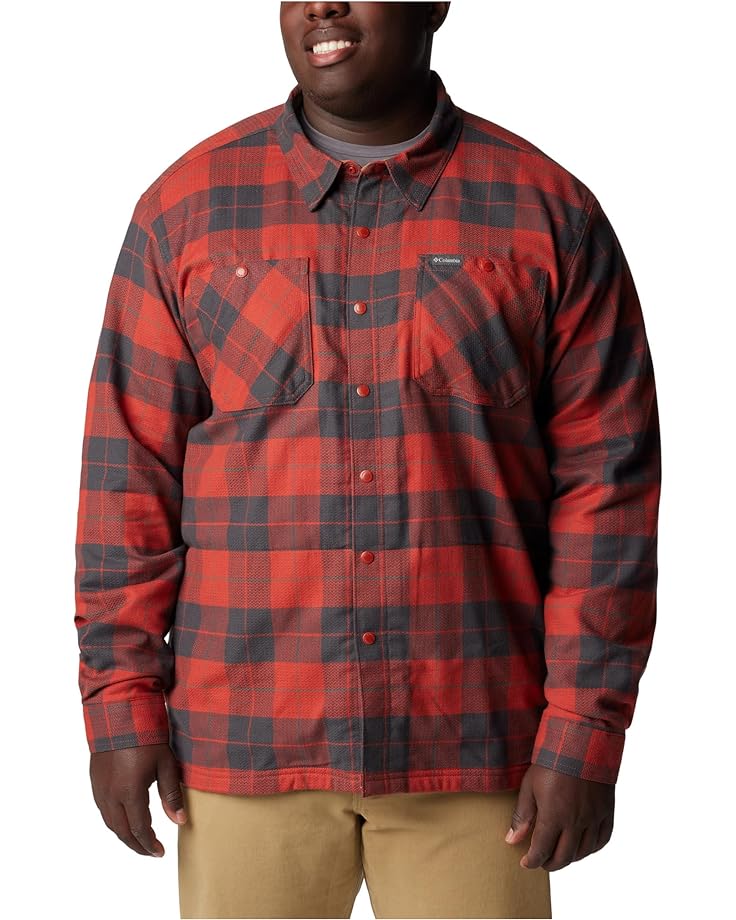Рубашка Columbia Big & Tall Cornell Woods Fleece Lined, цвет Warp Red/Delta Woodsman Tartan