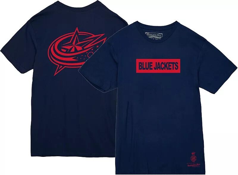 

Темно-синяя футболка Mitchell & Ness Columbus Blue Jackets Penalty Box