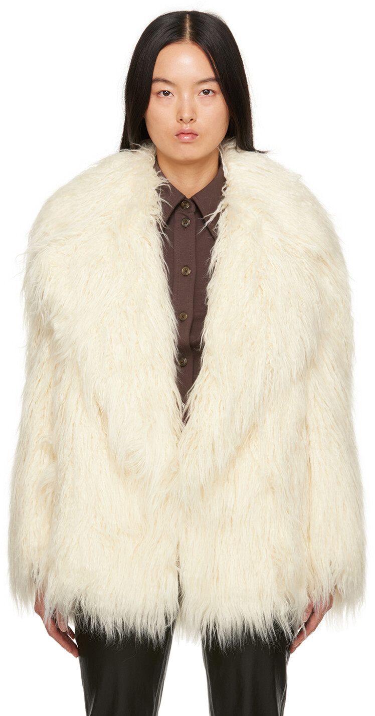 

Off-White Куртка из искусственного меха Liza The Frankie Shop