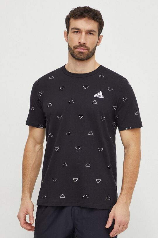 

Хлопковая футболка adidas, черный