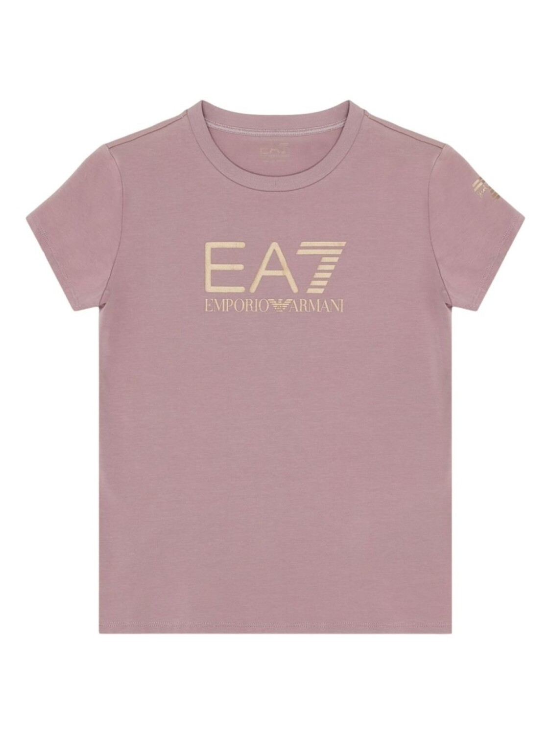 

Emporio Armani Kids футболка с вышитым логотипом, розовый