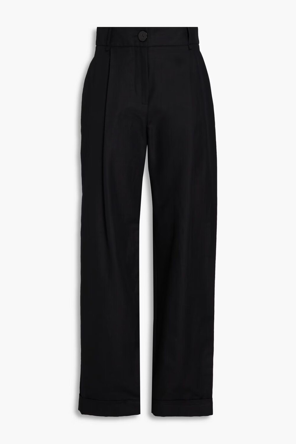 

Широкие брюки из смеси хлопка и льна Emporio Armani, черный