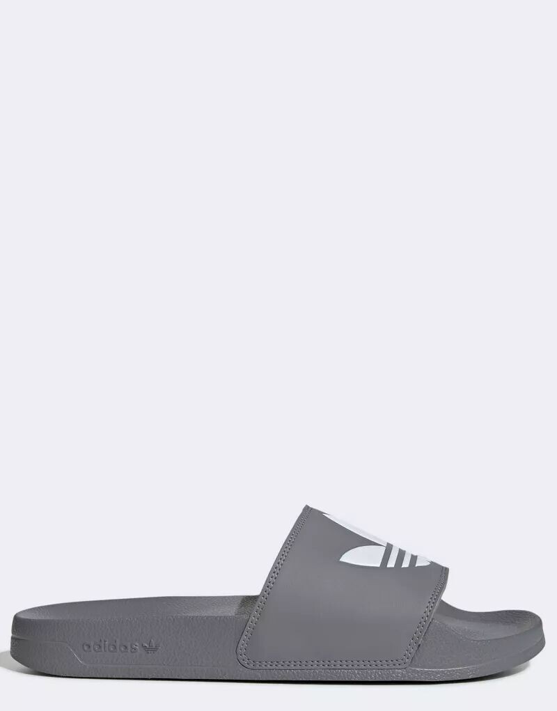 

Серые шлепанцы adidas Originals adilette Lite