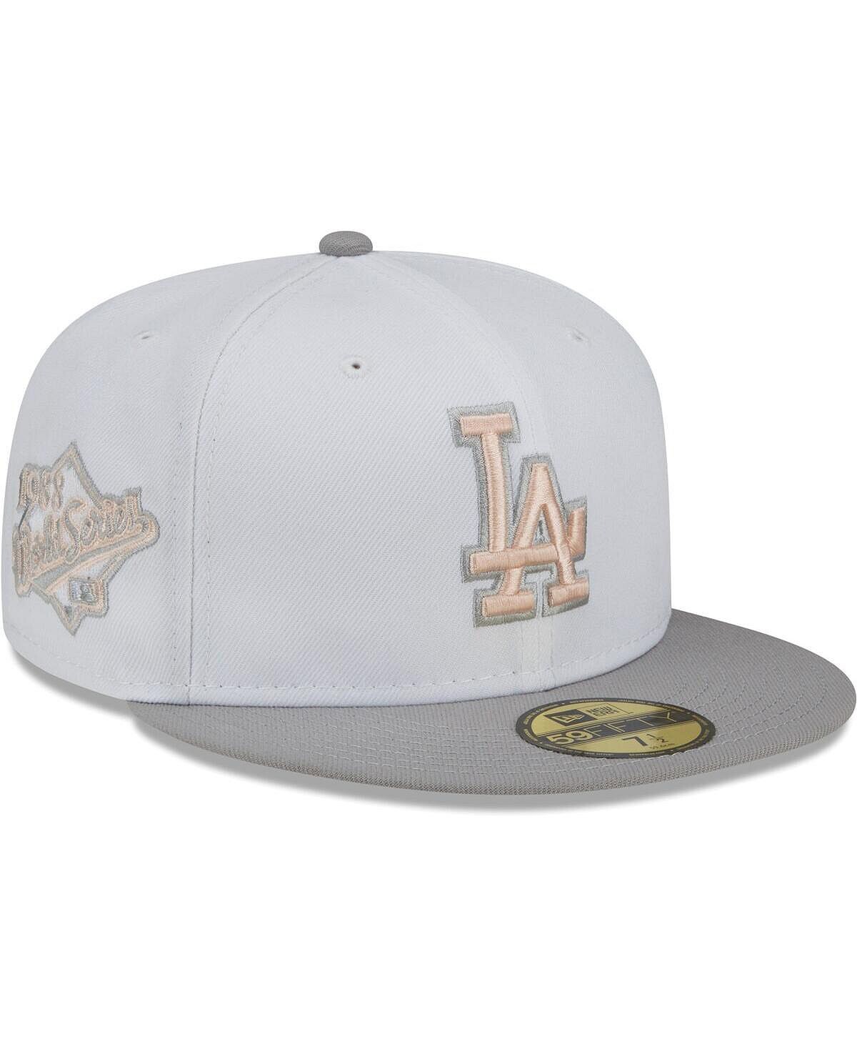 

Мужская белая, серая шляпа Los Angeles Dodgers 1988 World Series с боковой нашивкой 59FIFTY. New Era