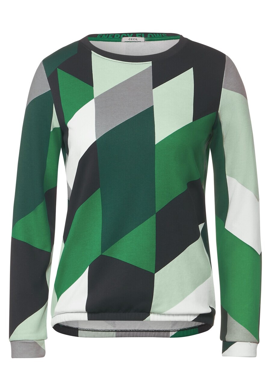 

Лонгслив Cecil, цвет Green/Fir/Light Green