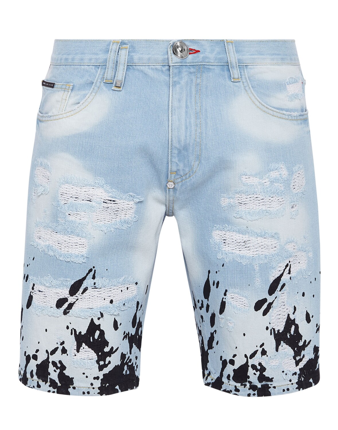 

Джинсовые шорты Mikonos fit Tattoo Philipp Plein, цвет Ice Cube