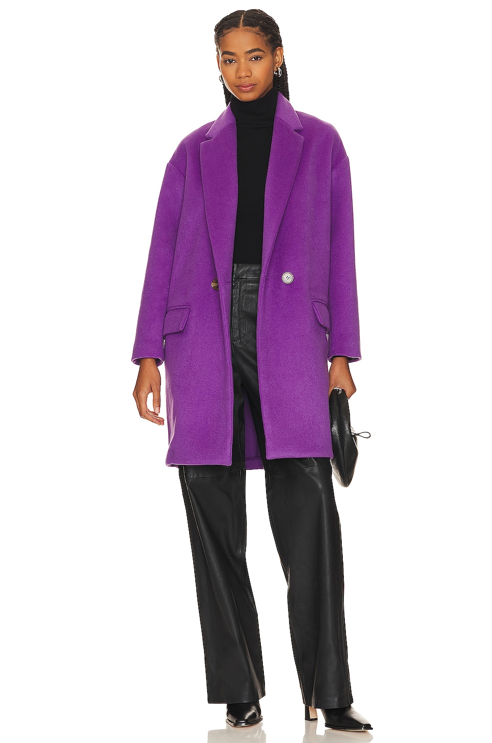 цена Пальто Ena Pelly Oversized Wool, цвет Amaranth Purple