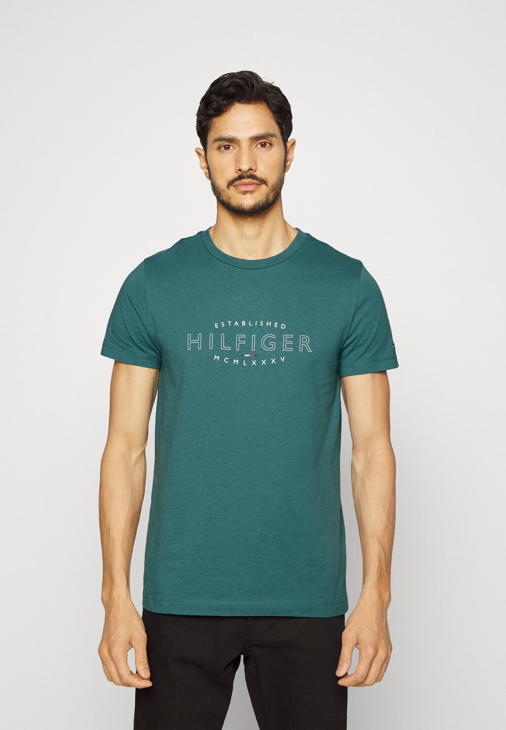 

Футболка с принтом Tommy Hilfiger, бирюзовый