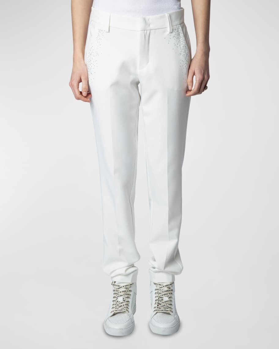 

Брюки прямого кроя со стразами Prune Zadig & Voltaire