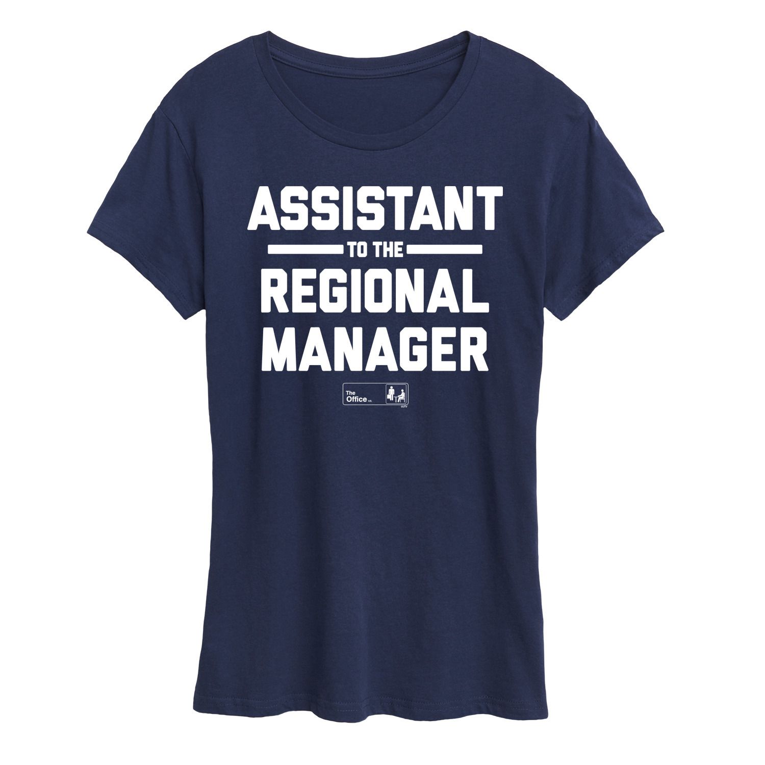 Женская футболка с рисунком «Офис-помощник регионального менеджера» Licensed Character, темно-синий
