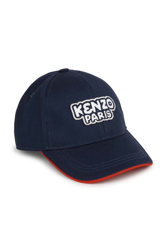 Детская шапка Kenzo Kids с хлопковым козырьком Kenzo kids, синий